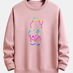 Gradient Bear Print Relax Fit Sweatshirt