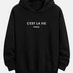 Paris Print Relax Fit Hoodie