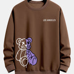 Los Angeles Dissolving Bear Print Relax Fit Sweatshirt