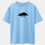 Not Today Black Cat Print Drop Shoulder Oversize T-Shirt