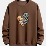 Violent Bear Print Relax Fit Sweatshirt