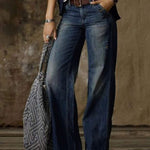 Retro Fashion Casual Straight Wide Leg Jeans