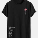 Slogan Rose Print Cotton Arc Home T-Shirt