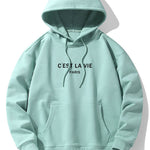 Paris Print Cotton Blend Hoodie