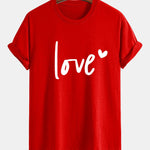 Regular Fit Love Print Cotton T-Shirt