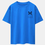 Pocket Panda Print Drop Shoulder Oversize T-Shirt