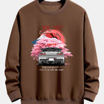 Tokyo Sakura Car Print Relax Fit Sweatshirt