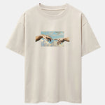 Create Adam Print Heavy Weight Oversize T-Shirt & Corduroy Shorts