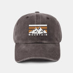 Mountains Pattern Classic Retro Washed Distressed Cotton Baseball Cap