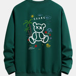 Bear On Vacation Print Relax Fit Sweatshirt