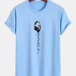 Regular Fit Earphone Print Cotton T-Shirt