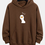 Question Mark Doubtful Duck Print Relax Fit Hoodie