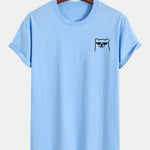 Regular Fit Bear With Sunglasses Print Cotton T-Shirt