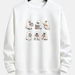 Ghost Reading Book Print Relax Fit Sweatshirt