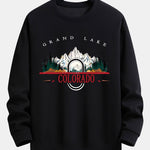 Colorado Mountain Print Relax Fit Sweatshirt