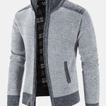 Contrast Zip Up Sweater