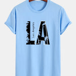 Regular Fit Los Angeles Print Cotton T-Shirt