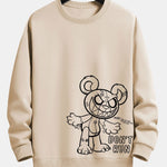 Slogan Cartoon Bear Print Relax Fit Sweatshirt