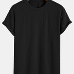 Muscle Fit Geometric Jacquard T-Shirt