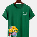 Regular Fit Graffiti Bear Print T-Shirt