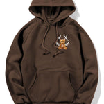 Smiley Bear Back Print Hoodie