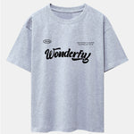 Wonderful Slogan Print Drop Shoulder Oversize T-Shirt
