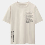 Slogan Print Drop Shoulder Oversize T-Shirt