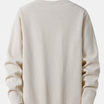Long Sleeve Muscle Fit Knit Ribbed T-Shirt