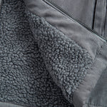 Zip Up Teddy Lined Faux Suede Jacket