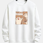 Carton Cat Print Relax Fit Sweatshirt