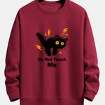 Angry Cat Print Relax Fit Sweatshirt