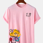 Regular Fit Graffiti Bear Print T-Shirt