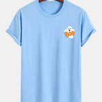 Regular Fit Boo Ghost Print Cotton T-Shirt