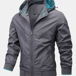 Contrast Detachable Hooded Jacket