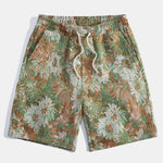 Painted Floral Jacquard Cuban Shirt & Shorts