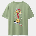 Planet Astronaut Print Drop Shoulder Oversize T-Shirt