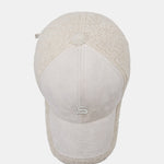 Embroidery Letter Plush Warm Baseball Cap