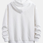 Relax Fit Geometric Jacquard Hoodie