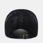 Rivet Solid Color Washed Distressed Baseball Cap