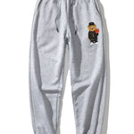 Basketball Bear Print Jogger Pants