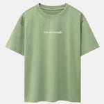 Slogan Back Print Drop Shoulder Oversize T-Shirt