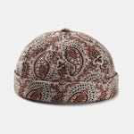 Vintage Paisley Print Brimless Hat