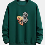 Violent Bear Print Relax Fit Sweatshirt