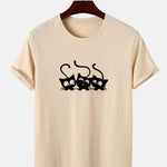 Three Kittens Print T-Shirt