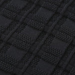 Slim Fit Knitted Plaid Paneled Hooded Sweater