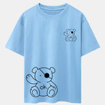Bear Print Drop Shoulder Oversize T-Shirt
