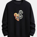 Violent Bear Print Relax Fit Sweatshirt