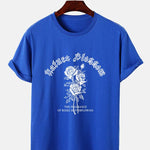 Gothic Style Rose Print T-Shirts