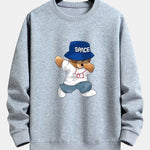 Bear With Hat Print Relax Fit Sweatshirt