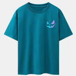 Colorful Evil Face Print Drop Shoulder Oversize T-Shirt